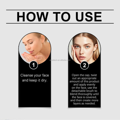 Tazeen™ Korean Color Adapting foundation stick, Flawless Skin in Seconds — No Shade Guessing Required