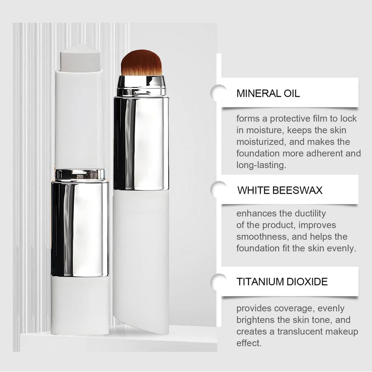 Tazeen™ Korean Color Adapting foundation stick, Flawless Skin in Seconds — No Shade Guessing Required